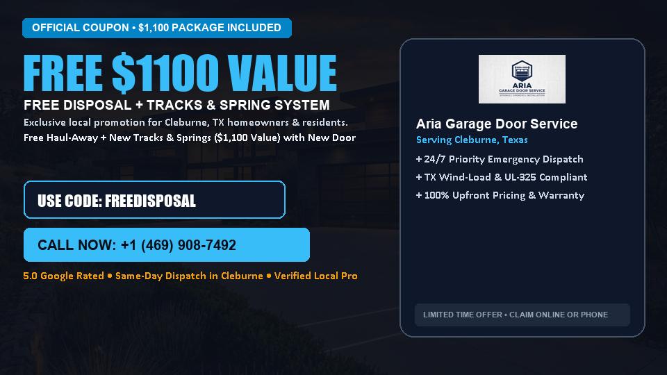 Aria Garage Door Service FREE Haul-Away & Heavy-Duty Tracks with New Door